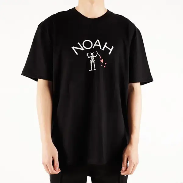 Noxx Чоловіча футболка з принтом NOAH-Nyc Blackbeard Black Skeleton, Чорний