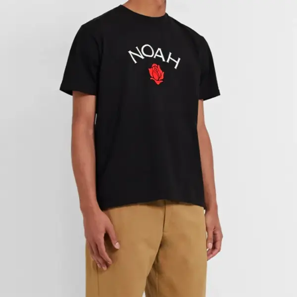 Noxx Чоловіча футболка з принтом NOAH-Nyc x Mr.Porter, Чорний Noxx Чоловіча футболка з принтом NOAH-Nyc x Mr.Porter, Чорний