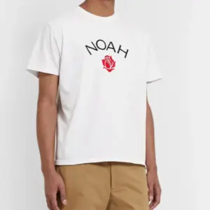 Noxx Чоловіча футболка з принтом NOAH-Nyc x Mr.Porter, Білий Noxx Чоловіча футболка з принтом NOAH-Nyc x Mr.Porter, Білий