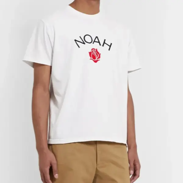 Noxx Чоловіча футболка з принтом NOAH-Nyc x Mr.Porter, Білий