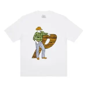 Noxx Чоловіча футболка з принтом Palace FW22 Saddle UP, Білий Noxx Чоловіча футболка з принтом Palace FW22 Saddle UP, Білий