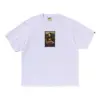 Noxx Чоловіча футболка з принтом A Bathing Ape-Art Mona Lisa, Білий