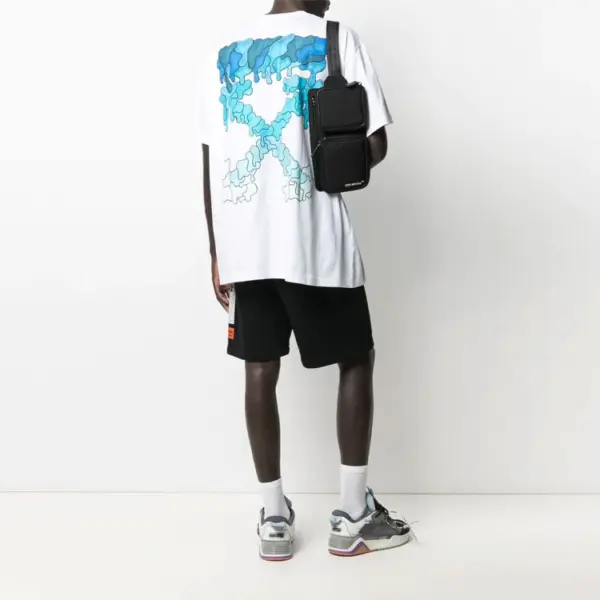 Noxx Чоловіча футболка з принтом Off-White, Білий Noxx Чоловіча футболка з принтом Off-White, Білий