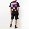 Noxx Чоловіча футболка з принтом Off-White, Чорний Noxx Чоловіча футболка з принтом Off-White, Чорний