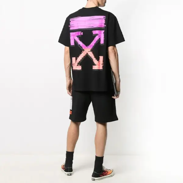Noxx Чоловіча футболка з принтом Off-White, Чорний Noxx Чоловіча футболка з принтом Off-White, Чорний