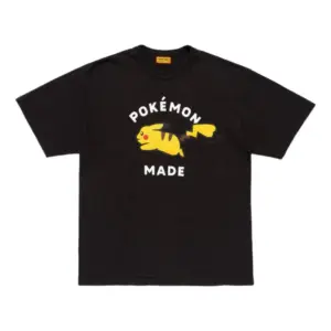 Noxx Чоловіча футболка з принтом HUMAN MADE x Pokemon Made Pikachu, Чорний Noxx Чоловіча футболка з принтом HUMAN MADE x Pokemon Made Pikachu, Чорний