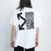Noxx Чоловіча футболка з принтом Off-White, Білий Noxx Чоловіча футболка з принтом Off-White, Білий