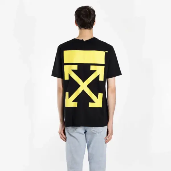 Noxx Чоловіча футболка з принтом Off-White, Чорний Noxx Чоловіча футболка з принтом Off-White, Чорний