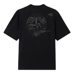 Noxx Чоловіча футболка з принтом STONE ISLAND, Чорний Noxx Чоловіча футболка з принтом STONE ISLAND, Чорний