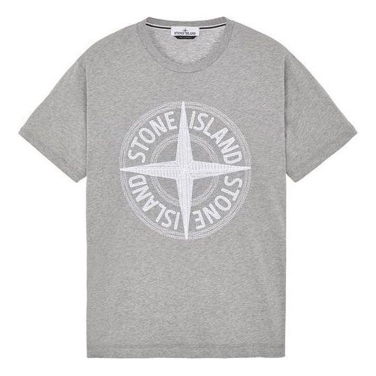 Noxx Чоловіча футболка з принтом STONE ISLAND Stitches Three Embroidery, Сірий Noxx Чоловіча футболка з принтом STONE ISLAND Stitches Three Embroidery, Сірий