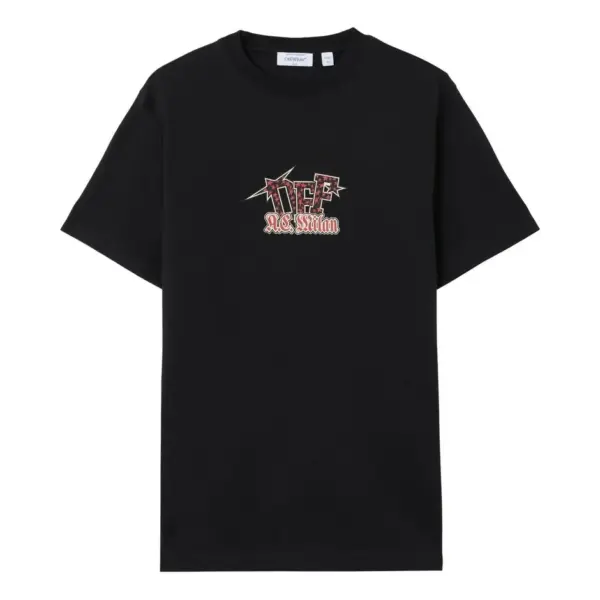 Noxx Чоловіча футболка з принтом Off-White, Чорний Noxx Чоловіча футболка з принтом Off-White, Чорний