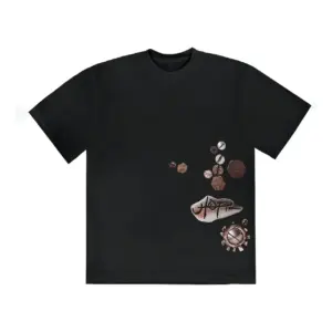Noxx Чоловіча футболка з принтом Travis Scott, Чорний Noxx Чоловіча футболка з принтом Travis Scott, Чорний