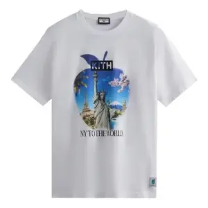 Noxx Чоловіча футболка з принтом KITH, Білий Noxx Чоловіча футболка з принтом KITH, Білий