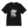 Noxx Чоловіча футболка з принтом UNIQLO x KAWS Tokyo, Чорний