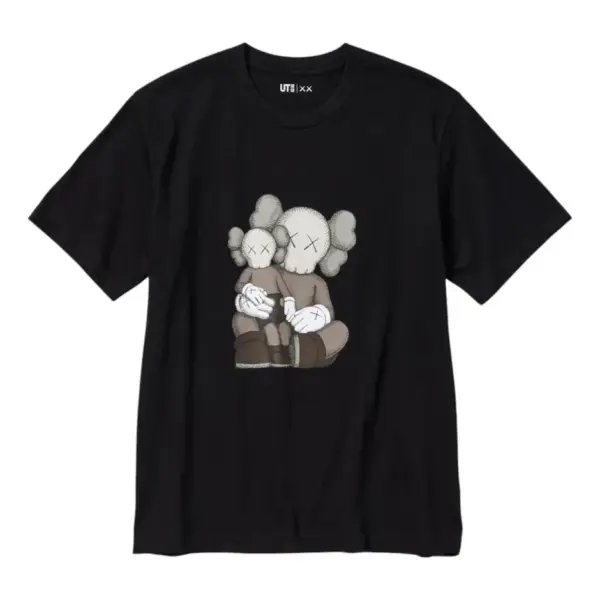 Noxx Чоловіча футболка з принтом UNIQLO x KAWS Tokyo, Чорний
