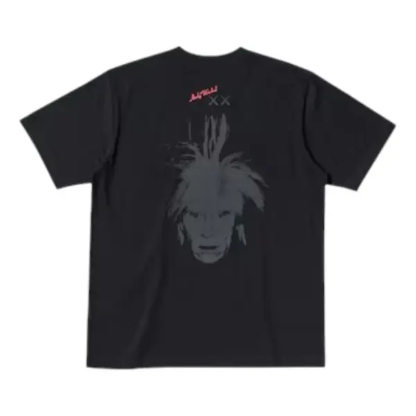Noxx Чоловіча футболка з принтом UNIQLO x KAWS x Warhol , Чорний Noxx Чоловіча футболка з принтом UNIQLO x KAWS x Warhol , Чорний