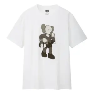 Noxx Чоловіча футболка з принтом UNIQLO x KAWS, Білий Noxx Чоловіча футболка з принтом UNIQLO x KAWS, Білий
