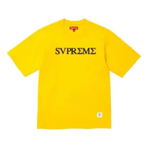Noxx Чоловіча футболка з принтом Supreme, Жовтий Noxx Чоловіча футболка з принтом Supreme, Жовтий