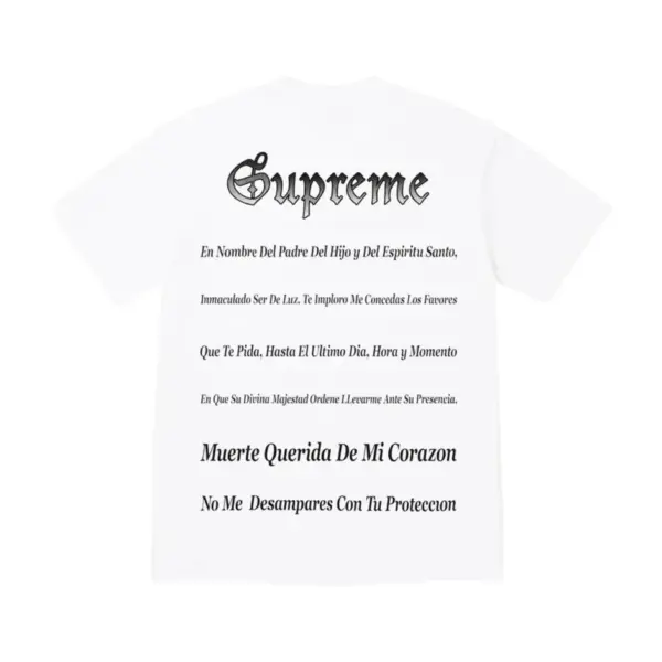 Noxx Чоловіча футболка з принтом Supreme SS26 Grim Reaper, Білий Noxx Чоловіча футболка з принтом Supreme SS26 Grim Reaper, Білий