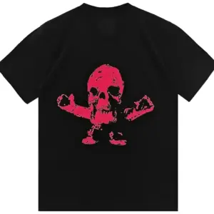 Noxx Чоловіча футболка з принтом Chrome Hearts , Чорний Noxx Чоловіча футболка з принтом Chrome Hearts , Чорний
