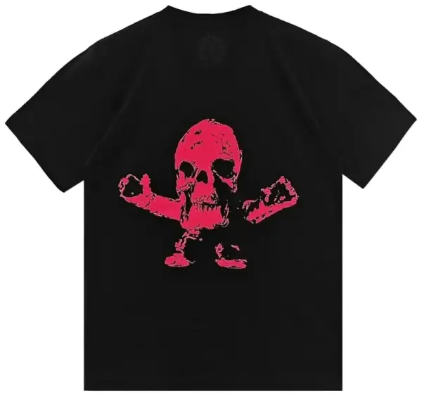 Noxx Чоловіча футболка з принтом Chrome Hearts , Чорний Noxx Чоловіча футболка з принтом Chrome Hearts , Чорний