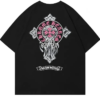 Noxx Чоловіча футболка Chrome Hearts, Чорний