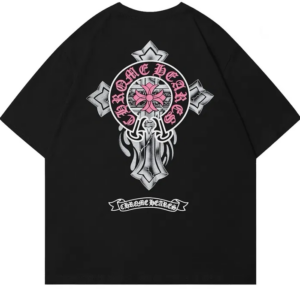 Noxx Чоловіча футболка Chrome Hearts, Чорний Noxx Чоловіча футболка Chrome Hearts, Чорний