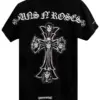 Noxx Чоловіча футболка з принтом Chrome Hearts , Чорний Noxx Чоловіча футболка з принтом Chrome Hearts , Чорний
