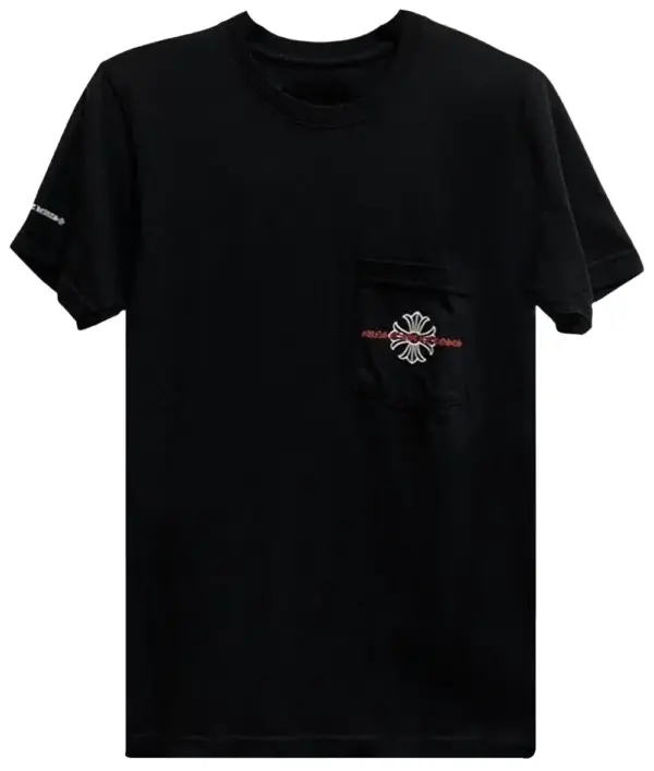 Noxx Чоловіча футболка з принтом Chrome Hearts , Чорний Noxx Чоловіча футболка з принтом Chrome Hearts , Чорний