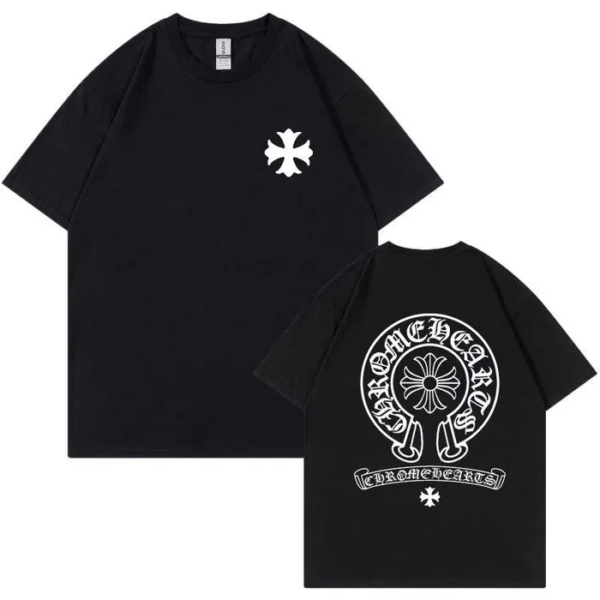 Noxx Чоловіча футболка Chrome Hearts, Чорний