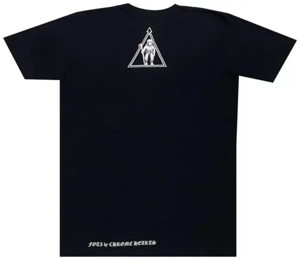 Noxx Чоловіча футболка з принтом Chrome Hearts , Чорний Noxx Чоловіча футболка з принтом Chrome Hearts , Чорний