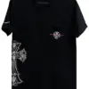 Noxx Чоловіча футболка з принтом Chrome Hearts , Чорний Noxx Чоловіча футболка з принтом Chrome Hearts , Чорний