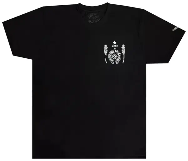 Noxx Чоловіча футболка з принтом Chrome Hearts Foti Jarvis Boxing, Чорний Noxx Чоловіча футболка з принтом Chrome Hearts Foti Jarvis Boxing, Чорний