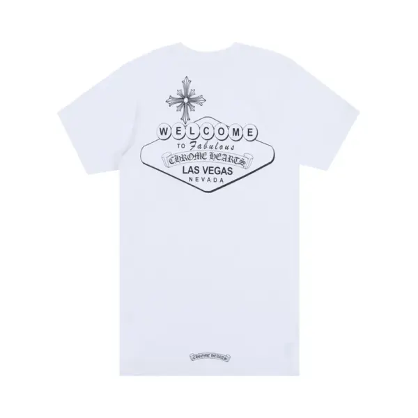 Noxx Чоловіча футболка з принтом Chrome Hearts , Білий Noxx Чоловіча футболка з принтом Chrome Hearts , Білий