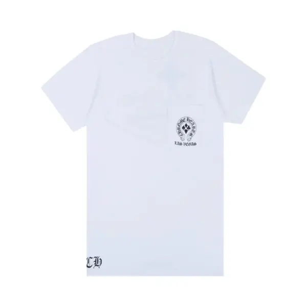 Noxx Чоловіча футболка з принтом Chrome Hearts , Білий Noxx Чоловіча футболка з принтом Chrome Hearts , Білий