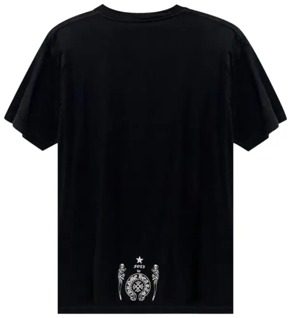 Noxx Чоловіча футболка з принтом Chrome Hearts , Чорний Noxx Чоловіча футболка з принтом Chrome Hearts , Чорний