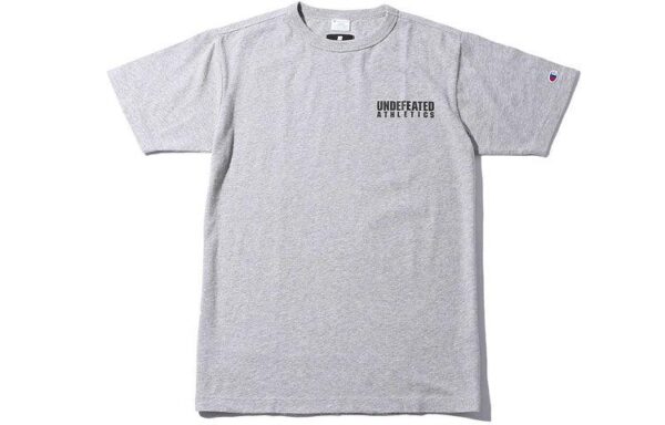 Noxx Чоловіча футболка з принтом UNDEFEATED X CHAMPION, Сірий Noxx Чоловіча футболка з принтом UNDEFEATED X CHAMPION, Сірий