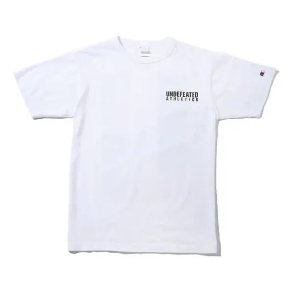 Noxx Чоловіча футболка з принтом UNDEFEATED x CHAMPION, Білий