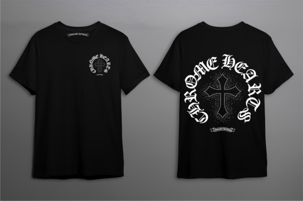 Noxx Чоловіча футболка Chrome Hearts, Чорний