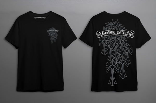 Noxx Чоловіча футболка Chrome Hearts, Чорний Noxx Чоловіча футболка Chrome Hearts, Чорний