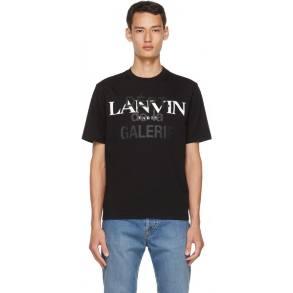 Noxx Чоловіча футболка з принтом Lanvin Gallery Dept, Чорний Noxx Чоловіча футболка з принтом Lanvin Gallery Dept, Чорний