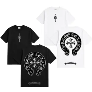 Noxx Чоловіча футболка Chrome Hearts The Dagger, Чорний Noxx Чоловіча футболка Chrome Hearts The Dagger, Чорний