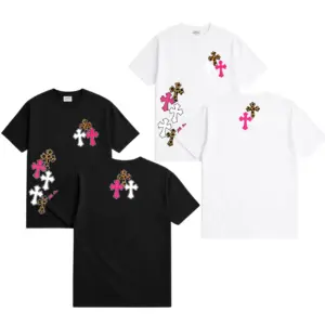 Noxx Чоловіча футболка Chrome Hearts leopard, Чорний Noxx Чоловіча футболка Chrome Hearts leopard, Чорний
