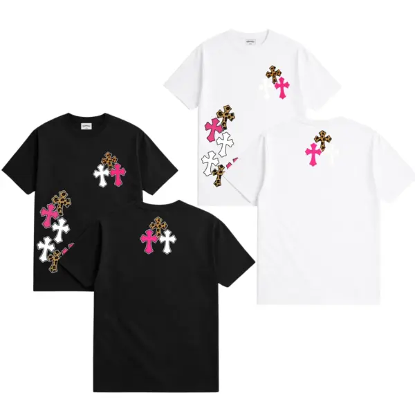 Noxx Чоловіча футболка Chrome Hearts leopard, Чорний