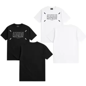 Noxx Чоловіча футболка Maison Margiela Paris, Чорний Noxx Чоловіча футболка Maison Margiela Paris, Чорний