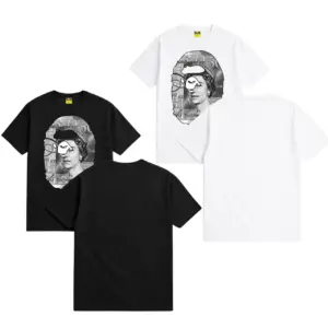 Noxx Чоловіча футболка BAPE 50 Pounds, Чорний Noxx Чоловіча футболка BAPE 50 Pounds, Чорний