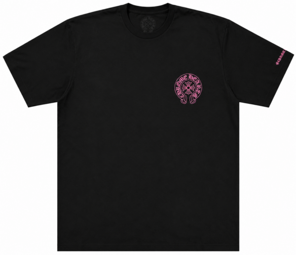 Noxx Чоловіча футболка з принтом Chrome Hearts, Чорний Noxx Чоловіча футболка з принтом Chrome Hearts, Чорний