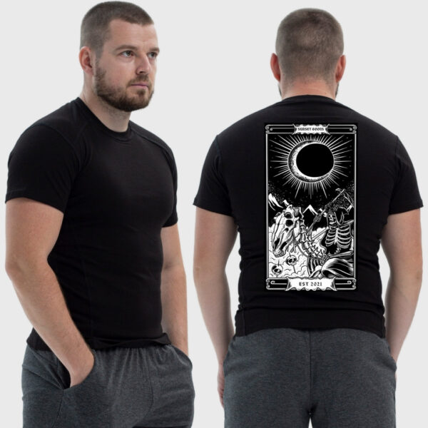 Мужская тактическая футболка Noxx в стиле милитари Sunset Goons Карта Таро смерть на коне, Черный Мужская тактическая футболка Noxx в стиле милитари Sunset Goons Карта Таро смерть на коне, Черный