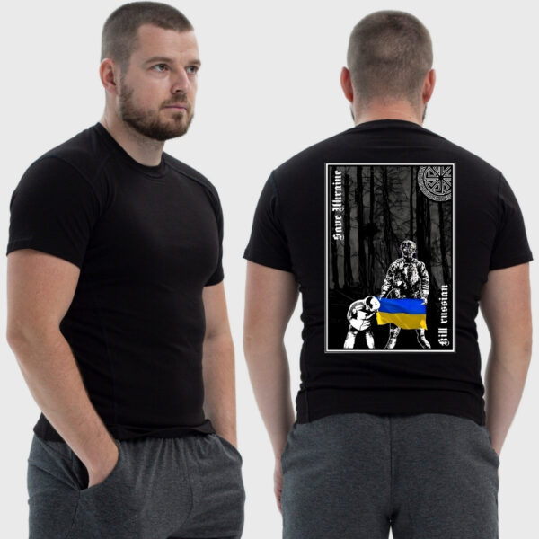 Мужская тактическая футболка Noxx в стиле милитари Save Ukraine kill **sian военный флаг Украины, Черный Мужская тактическая футболка Noxx в стиле милитари Save Ukraine kill **sian военный флаг Украины, Черный
