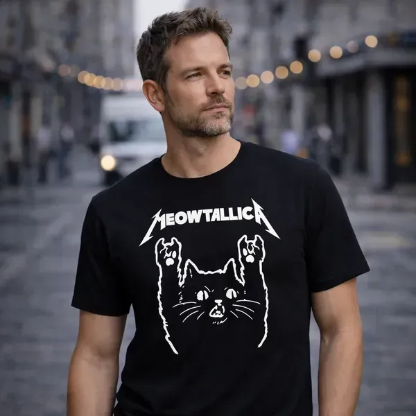 Noxx Футболка с принтом "Meowtallica" (Metallica) 1 Noxx Футболка с принтом "Meowtallica" (Metallica) 1